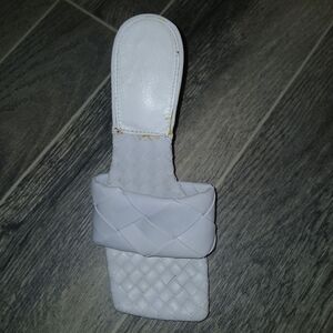 Bottega Veneta White Woven Sandals